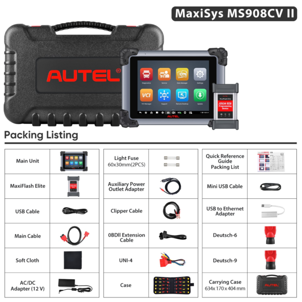 Autel Maxisys MS908CV II Heavy Duty Diagnostic Scanner - Image 4