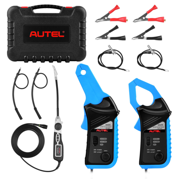 Autel MaxiSYS MSOAK Oscilloscope Accessory Kit Work with MaxiFlash VCMI Ultra EV, Ultra, MS919 and MP408, 65A/ 650A AC/DC Current Clamp, Coil On Plug Probe, HT Extension Lead, 2*2pcs Battery Clip - Image 6