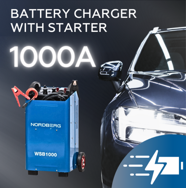 Battery Charger with Starter 1000A NORDBERG WSB1000