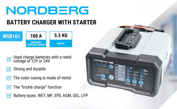 Battery Charger with Starter 100A WSB161 - Image 4